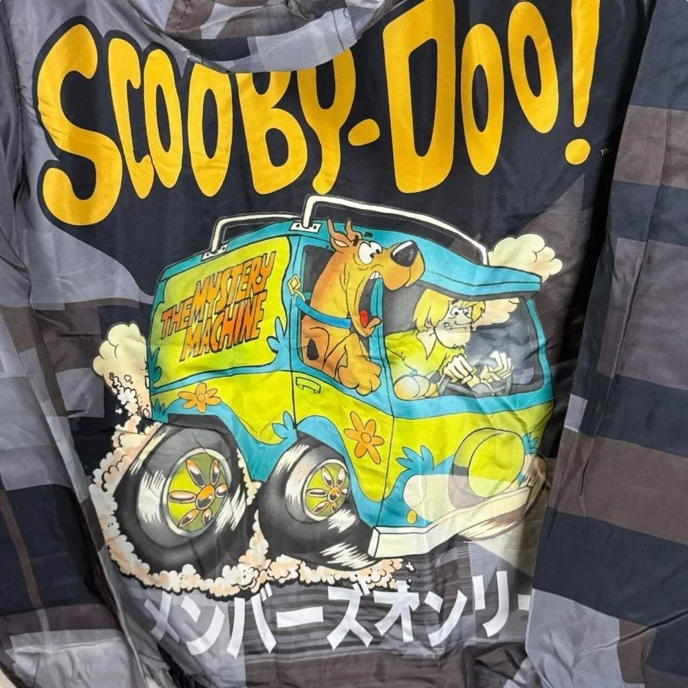 NWT Members Only Scooby Doo Windbreaker Unisex- Black & Gray Size Medium